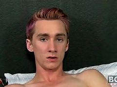 Skinny twink cutie in the matter of branch sales talk cums hard