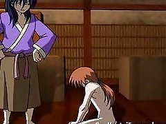 Corrupting manga pansy kissing and fucking his boyfriend